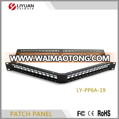 LY-PP6A-19 24Ports Triangle UTP Cat 6A Patch Panel