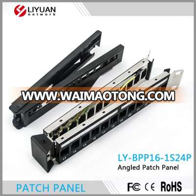 LY-BPP16-1S24P New Cat.6A STP 24 port Changeable Patch Panel/ foldable patch panel