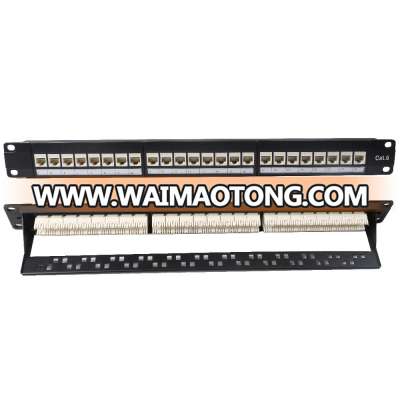 LY-PP5-24+KJ5-42 19inch 1u 24ports utp krone&110 dual idc patch panel