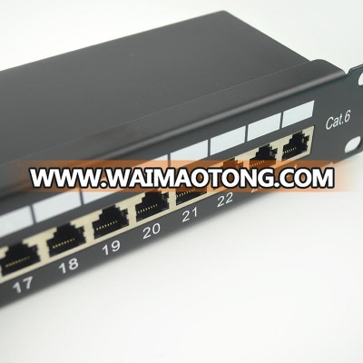 LY-PP6-14 Cat5e Cat.6 1u 19" Stp 24 port patch panel.